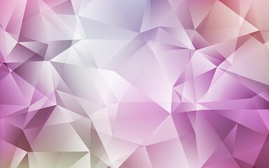 Light Purple, Pink vector gradient triangles template. Polygonal abstract illustration with gradient. Completely new template for your banner.