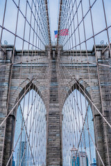 Fototapeta na wymiar ブルックリン橋（Brooklyn Bridge）