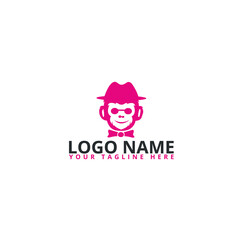 Smart Monkey Vector Logo Design.