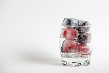 ice cube with fruits
