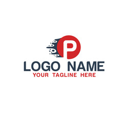 P Letter Abstract Business Logo Design