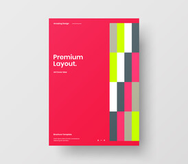 Amazing business presentation vector A4 vertical orientation front page mock up. Modern corporate report cover abstract geometric illustration design layout. Company identity brochure template.