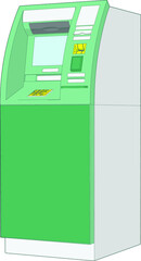Artwork of a ATM Machine Perspective Angle