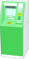 Artwork of a ATM Machine Perspective Angle