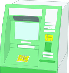 Artwork of a ATM Machine Perspective Angle