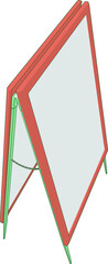 Artwork of a Advertising Display Stand Angle