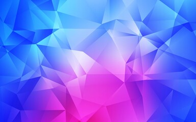 Light Pink, Blue vector polygonal pattern. Colorful illustration in abstract style with triangles. Brand new design for your business.