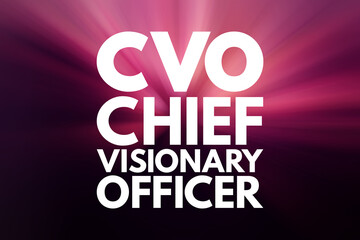 Fototapeta premium CVO - Chief Visionary Officer acronym, business concept background