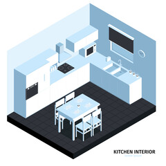 Fototapeta premium White Kitchen Interior Composition