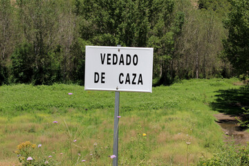Poster hunting preserve (in spanish 