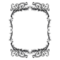 Classical baroque vector of vintage element for design. Decorative design element filigree calligraphy vector. You can use for wedding decoration of greeting card and laser cutting.