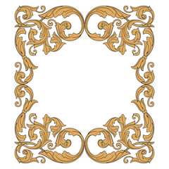 Classical baroque vector of vintage element for design. Decorative design element filigree calligraphy vector. You can use for wedding decoration of greeting card and laser cutting.