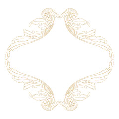 Classical baroque vector of vintage element for design. Decorative design element filigree calligraphy vector. You can use for wedding decoration of greeting card and laser cutting.