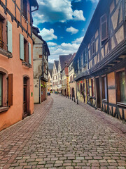 Street in Alsace. Colmar. France.Europe