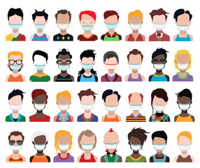 People wearing a medical mask Corona virus prevention