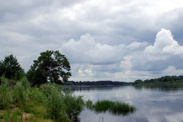 clouds over the river