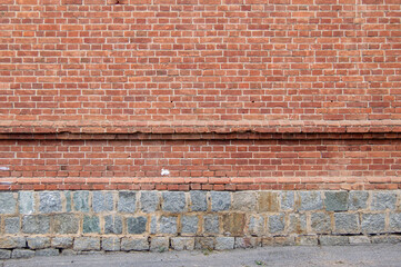 background of an old red brick wall
