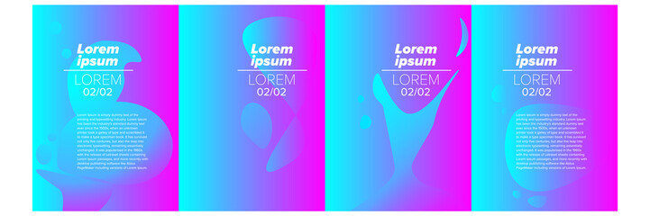Abstract creative modern vibrant fluid gradient background templates. 