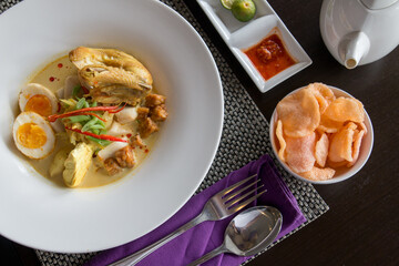 Fine Dining Menu of an Traditional Dish from Indonesia Called 