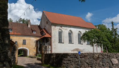 Fototapeta na wymiar straupe castle church latvia europe