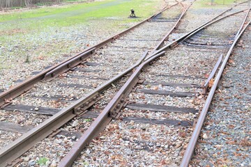 Naklejka premium intersecting tracks