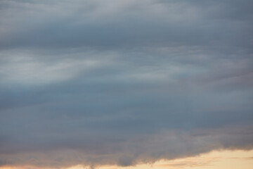 Cloudy sunset on a summer evening