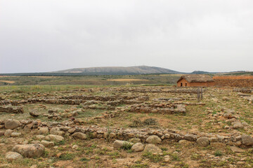 Ruins of the Numancia archaeological site, in Soria (Castilla y Le&oacute;n, Spain)	