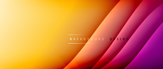 Fluid gradient waves with shadow lines and glowing light effect, modern flowing motion abstract background for cover, placards, poster, banner or flyer