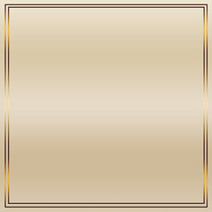 Empty Golden Black Frame With Cream Background Template-For Social Media, Banner, Poster, Flyer & Card.