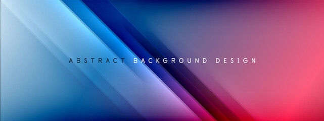 Motion concept neon shiny lines on liquid color gradients abstract backgrounds. Dynamic shadows and lights templates for text