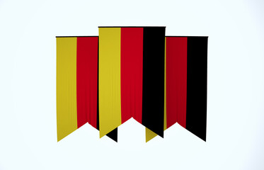 Naklejka premium Germany Flag, Floating Fabric Flag, Germany, 3D Render