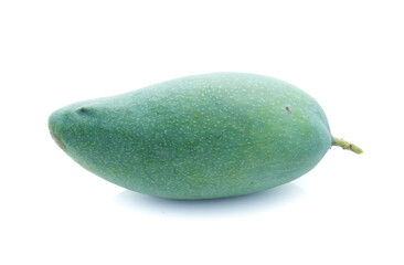 fresh green mango fruit isolated on white background