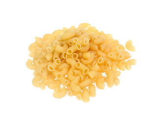 dry macaroni  isolated  on white
