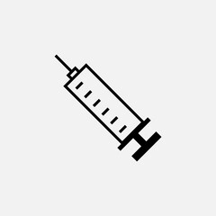 Syringe icon. Injection sign. Vaccination symbol for health care concept.