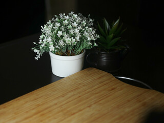 Table with flower 