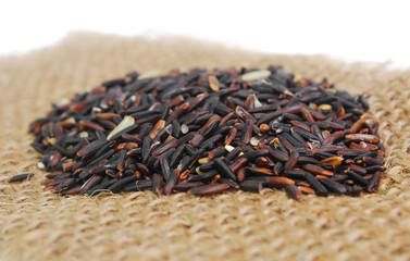 red rice isolated on white