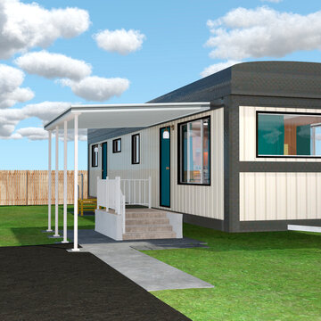 3D Rendering Mobile Home Trailer