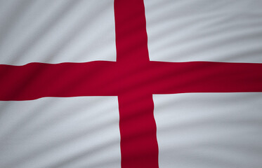 Fototapeta premium England Flag, Floating Fabric Flag, England, 3D Render