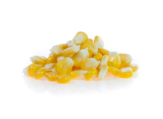 Corn on white background