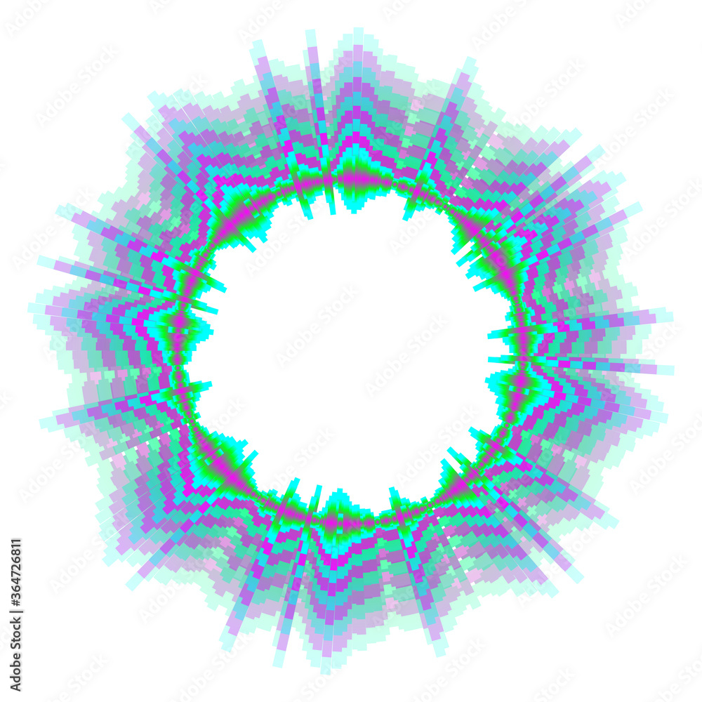 Poster abstract whitebackground with dynamic fading away line waves. round sound wave colorful music poster