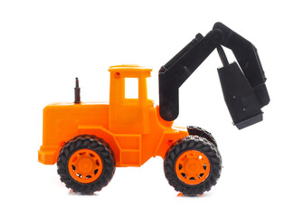 Fototapeta premium Toy car for Masonry drill on white background
