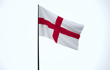 England Flag, Floating Fabric Flag, England, 3D Render