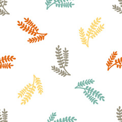 Vector seamless pattern of autumn leaves. Floral pattern