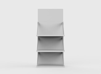 Display stand, retail display stand for product , display stands isolated on white background. 3d illustration