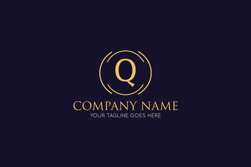 initial letter q luxury logo, icon, symbol vector illustration design template