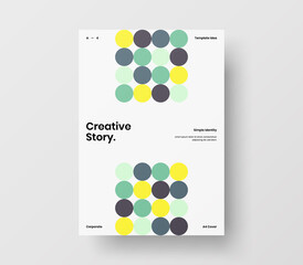 Amazing business presentation vector A4 vertical orientation front page mock up. Modern corporate report cover abstract geometric illustration design layout. Company identity brochure template.