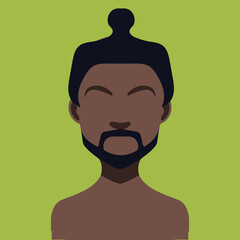 Woman , man hair, vector hairstyle
in puppet