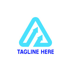 Triangle business arrow logo. Finance logo template. Vector Illustration Eps