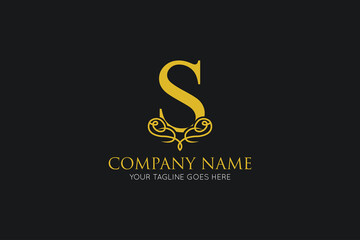 initial letter s luxury logo, icon, symbol vector illustration design template