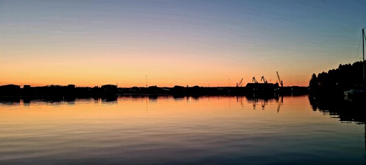 Obraz premium sunset in the port